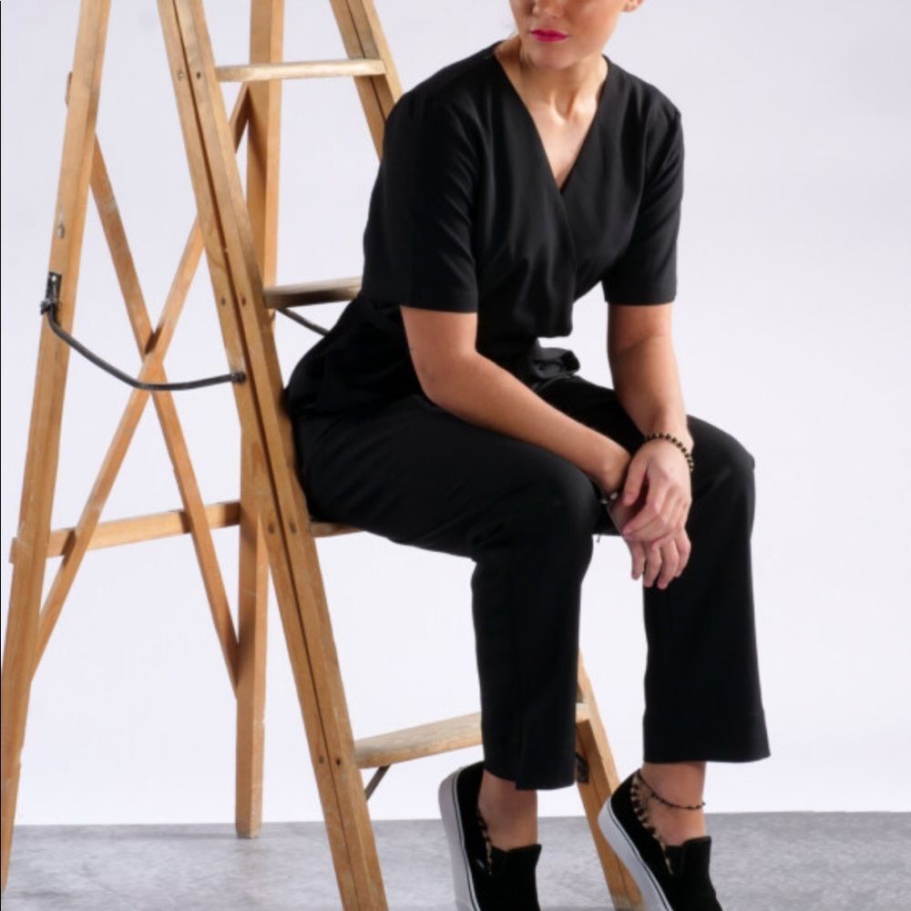 JUST FEMALE Women's The Gilda Jumpsuit Black Size Small Boho Chic NEW